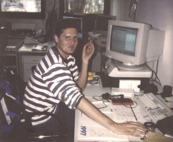 Bernd Kornek als Video-Clip-Producer bei CityInfo - 1997 in Unterfhring - gegenber von PRO7