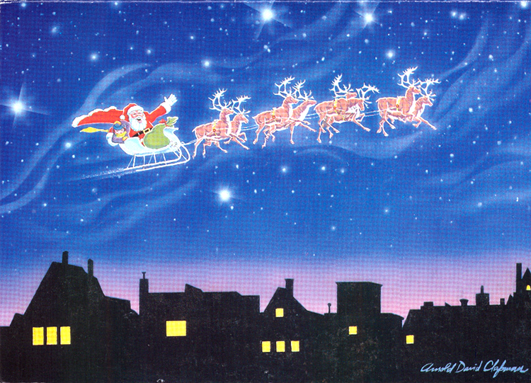 Weihnachtskarte Papa 1987